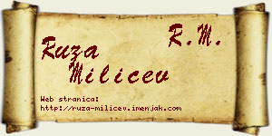 Ruža Milićev vizit kartica